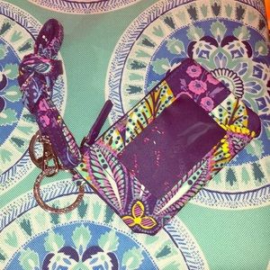 NEW Vera Bradley Purple Wristlet - Holder Wallet
